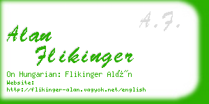 alan flikinger business card